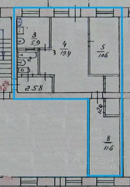 3-к кв. Костромская область, Кострома просп. Мира, 115 (55.8 м) - Фото 2