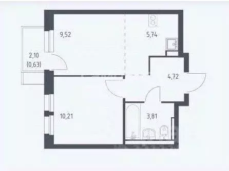 1-к кв. Московская область, Химки Клязьма-Старбеево мкр, Ивакино кв-л, ... - Фото 2