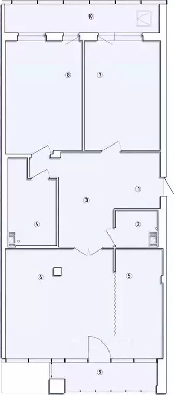 3-к кв. Санкт-Петербург ул. Грота, 1-3Г (142.3 м) - Фото 0