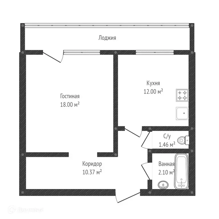 Продаётся 1-к квартира, 38.9 м - Фото 1