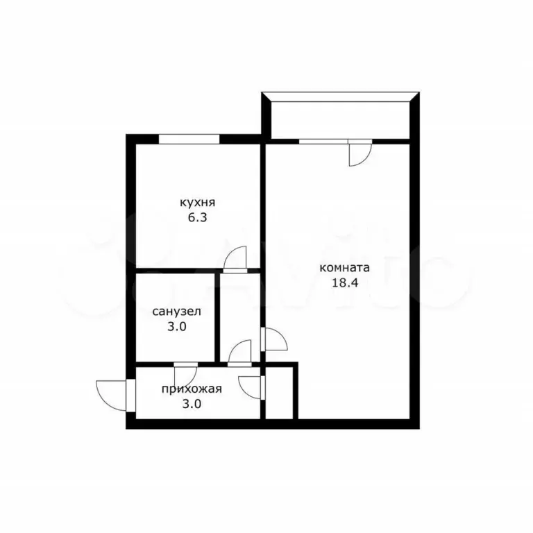 1-к. квартира, 35 м, 5/5 эт. - Фото 0
