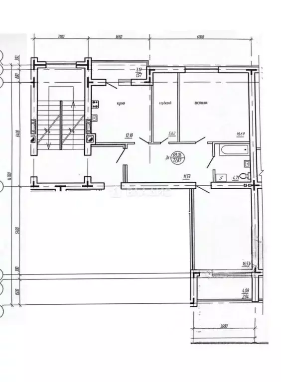 2-к кв. Калининградская область, Калининград Чувашская ул., 13 (70.4 ... - Фото 1