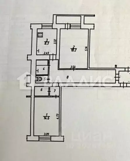 2-к кв. Калужская область, Калуга бул. Сиреневый, 3 (64.3 м) - Фото 2