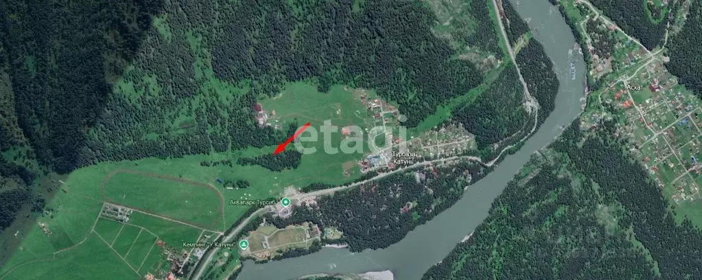 Участок в Алтай, Чемальский район, с. Турбаза Катунь  (11.9 сот.) - Фото 1