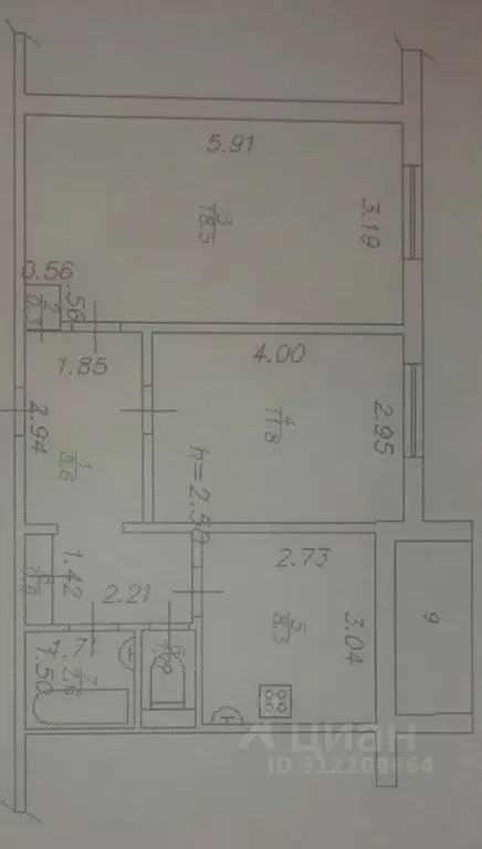 2-к кв. Иркутская область, Усть-Илимск ул. Энтузиастов, 27 (51.0 м) - Фото 1