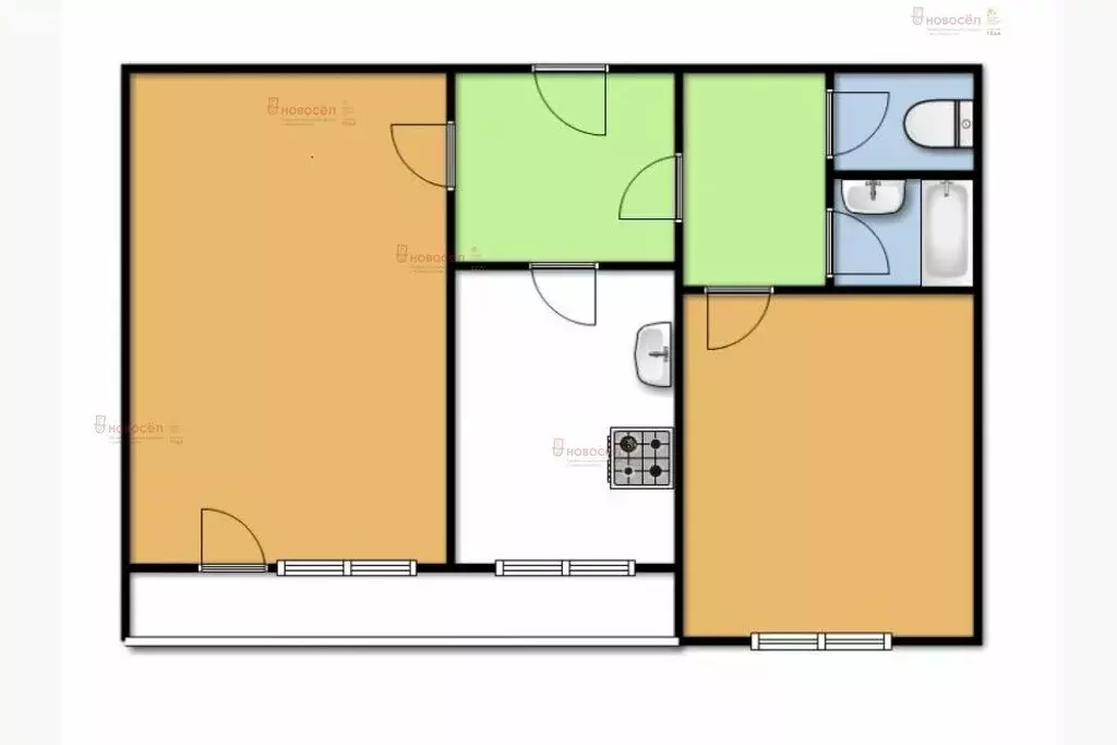 2-комнатная квартира: Екатеринбург, Боровая улица, 29 (47 м) - Фото 1