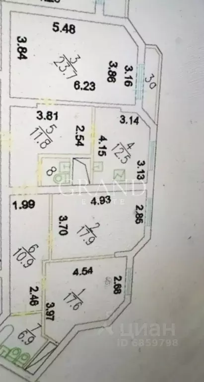 3-к кв. Москва Марксистская ул., 7 (104.0 м) - Фото 2