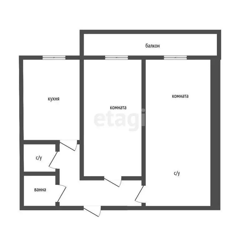 2-комнатная квартира: Курган, улица Войкова, 21 (43.9 м) - Фото 0