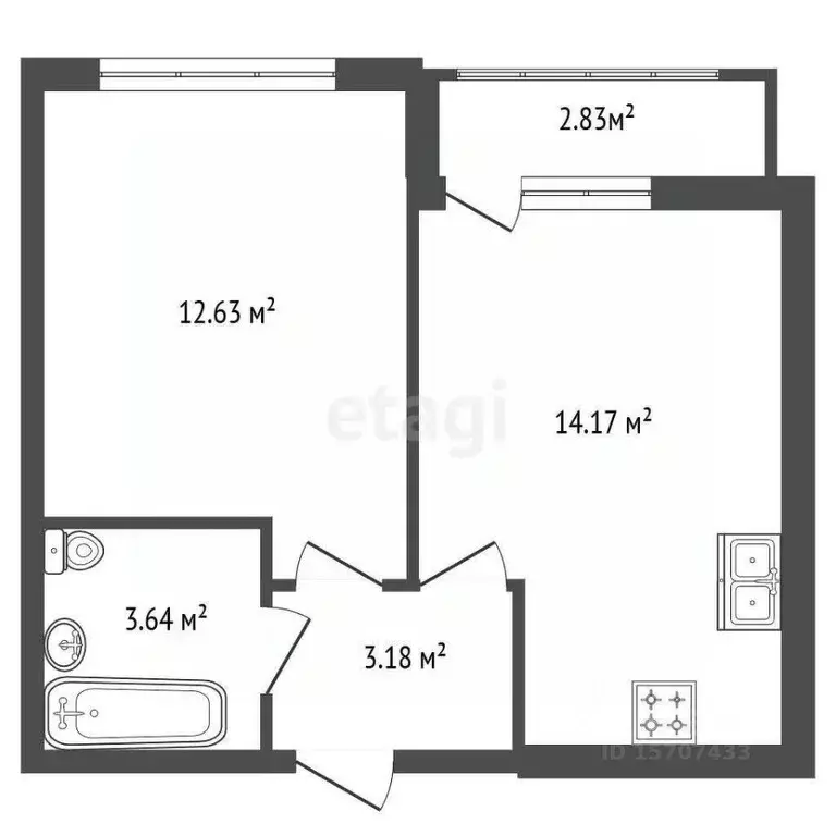 1-к кв. Санкт-Петербург Планерная ул., 87к1 (35.0 м) - Фото 1