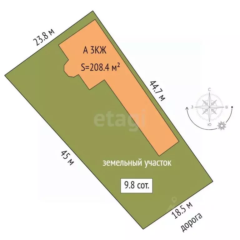 Дом в Саха (Якутия), Якутск ул. Три Сосны, 122 (208 м) - Фото 2