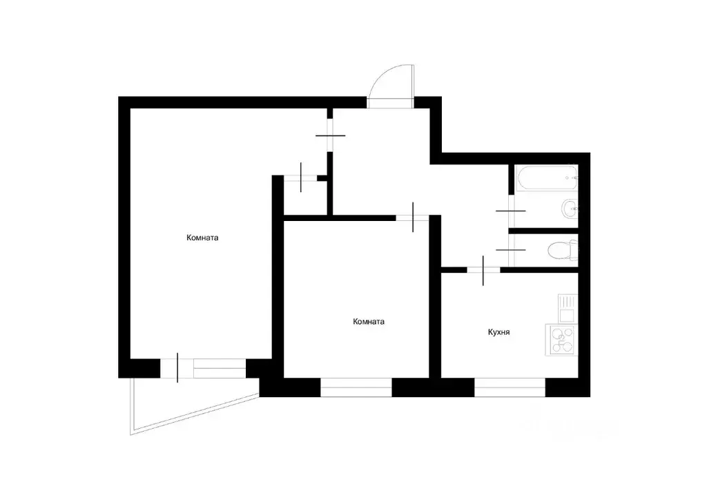 2-к кв. Москва Каширское ш., 132К1 (46.0 м) - Фото 1
