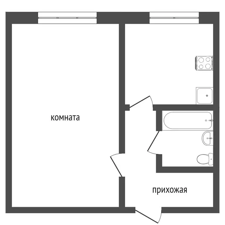 1-комнатная квартира: Омск, 3-я Молодёжная улица, 75 (29.6 м) - Фото 0