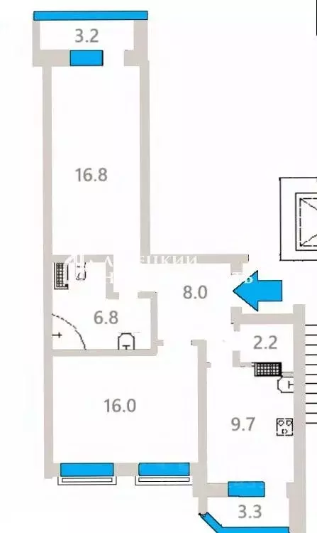 2-к кв. Санкт-Петербург, Санкт-Петербург, Сестрорецк ул. Токарева, 13а ... - Фото 2