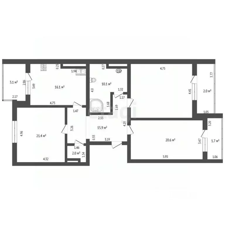 3-к кв. Забайкальский край, Чита Ангарская ул., 17 (113.8 м) - Фото 1