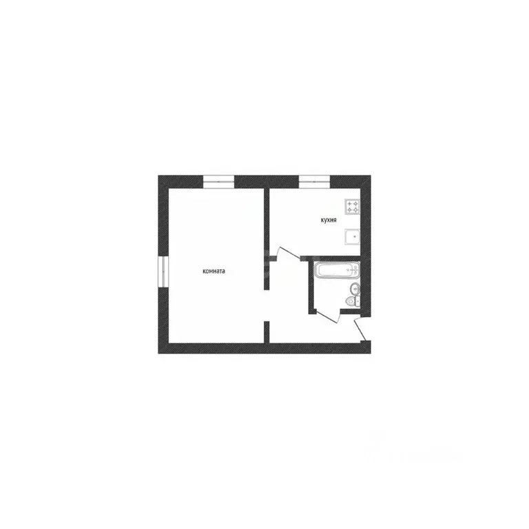 1-к кв. Курганская область, Курган ул. Коли Мяготина, 68 (30.0 м) - Фото 2