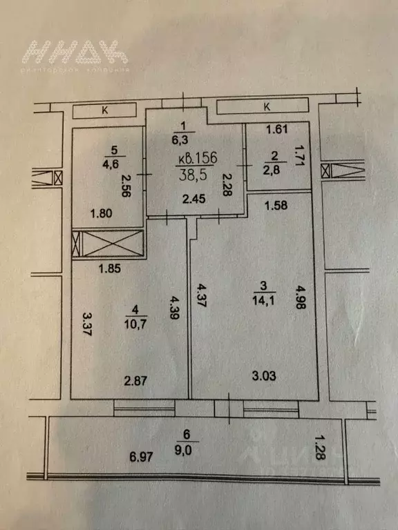 1-к кв. Нижегородская область, Нижний Новгород ул. Александра Хохлова, ... - Фото 2
