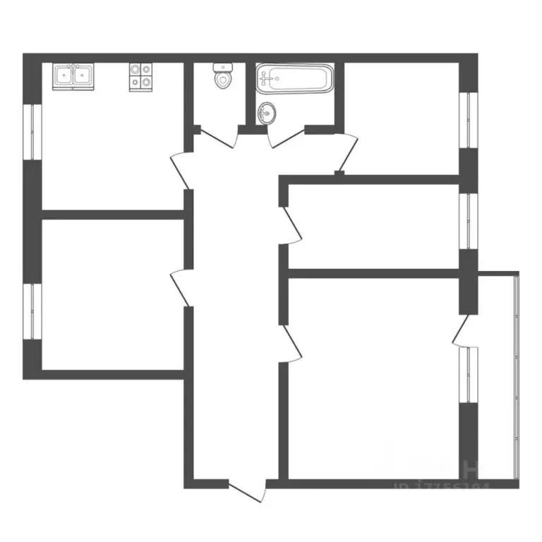 4-к кв. Тюменская область, Тюмень ул. Мира, 65А (85.0 м) - Фото 2