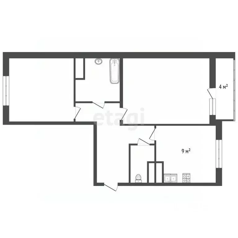 2-к кв. Ленинградская область, Мурино Всеволожский район, бул. ... - Фото 2