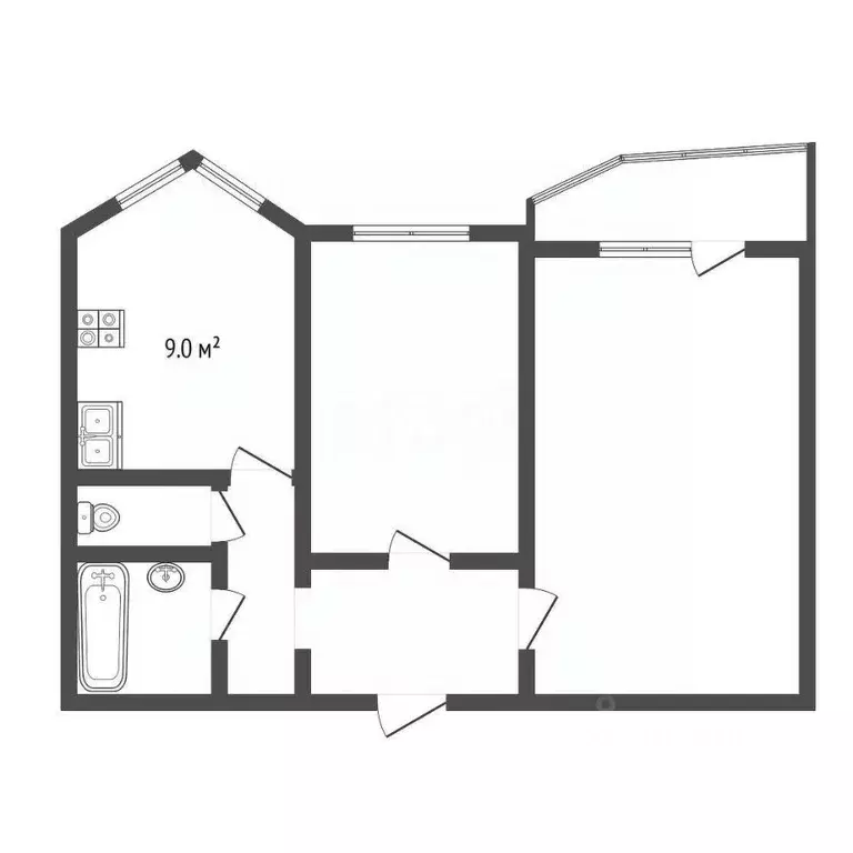 2-к кв. Московская область, Ленинский городской округ, Бутово пгт ... - Фото 2