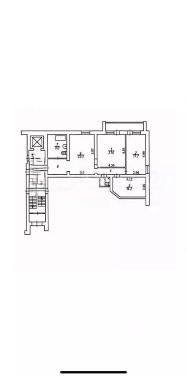 3-к кв. Калужская область, Калуга Старообрядческий пер., 12 (98.4 м) - Фото 2
