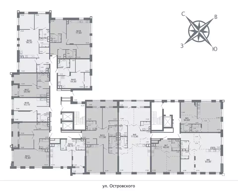 2-комнатная квартира: Казань, улица Островского, 110 (64.6 м) - Фото 2