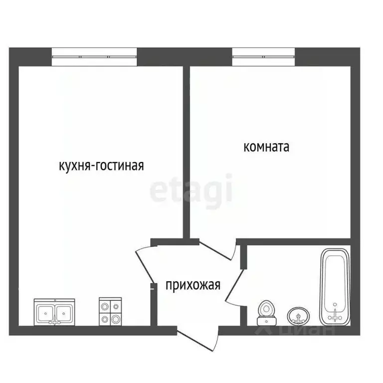 1-к кв. Московская область, Протвино Серпухов городской округ, бул. ... - Фото 2