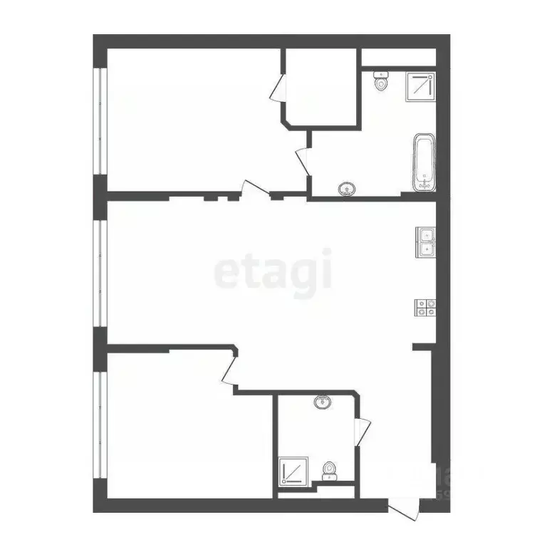 2-к кв. Москва Шмитовский проезд, 39к6 (83.2 м) - Фото 2