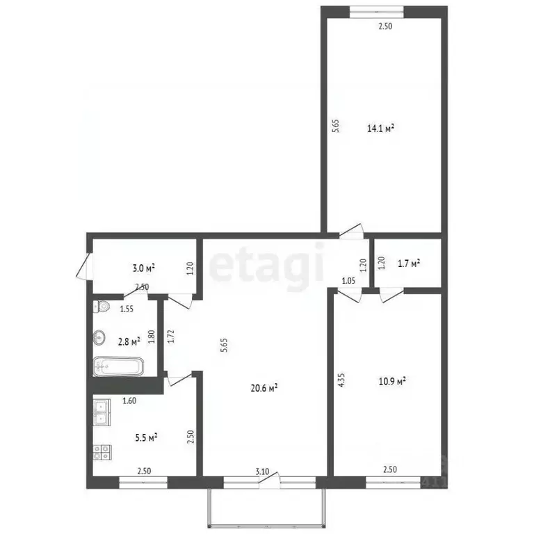 3-к кв. Белгородская область, Шебекино ул. Ленина, 37 (60.0 м) - Фото 0