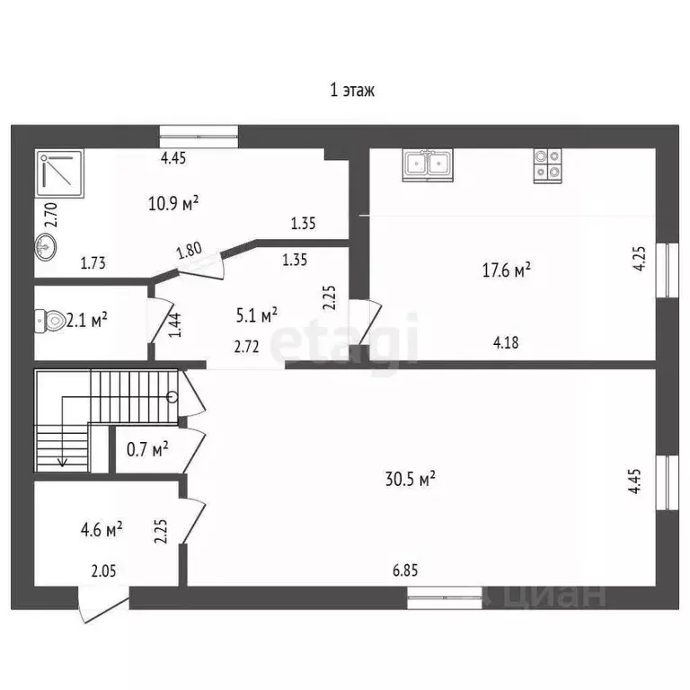 Дом в Ставропольский край, Пятигорск ул. Крайнего (148 м) - Фото 2