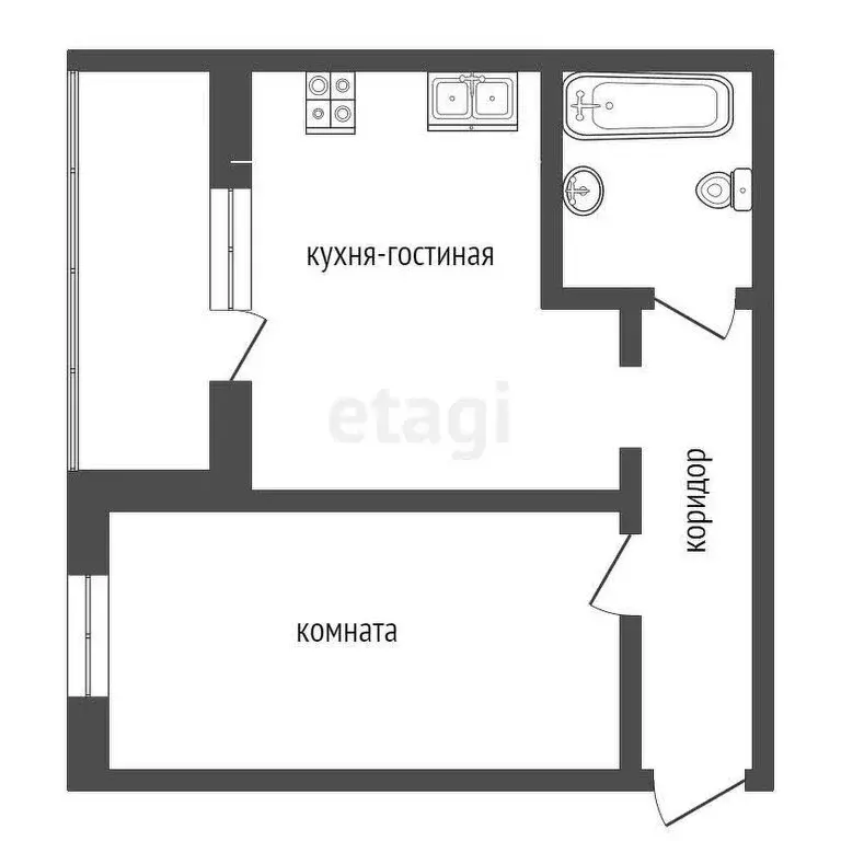 2-комнатная квартира: Сухой Лог, улица Белинского, 40 (50.5 м) - Фото 0