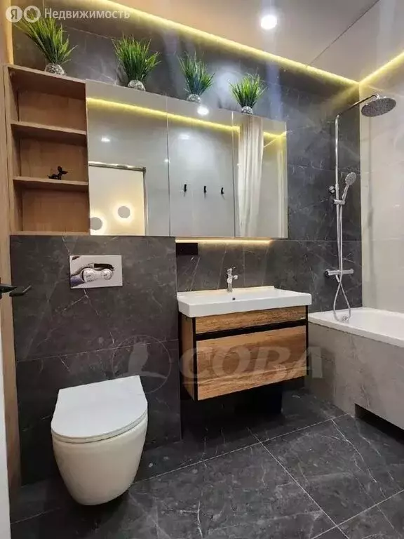 Квартира-студия: Тюмень, микрорайон Зарека, улица Лермонтова, 8А (51 ... - Фото 0