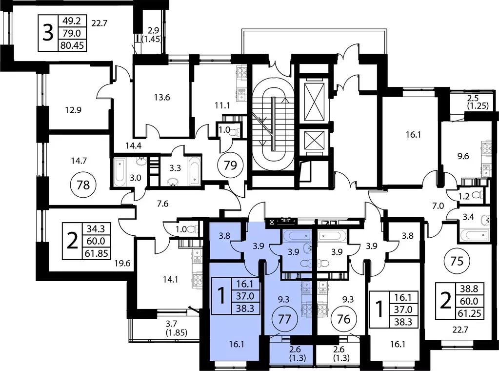 1-к кв. Московская область, Домодедово Авиационный мкр, ул. ... - Фото 1