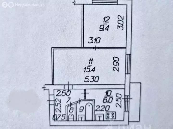 2-комнатная квартира: Ставрополь, улица Дзержинского, 176 (37.5 м) - Фото 1