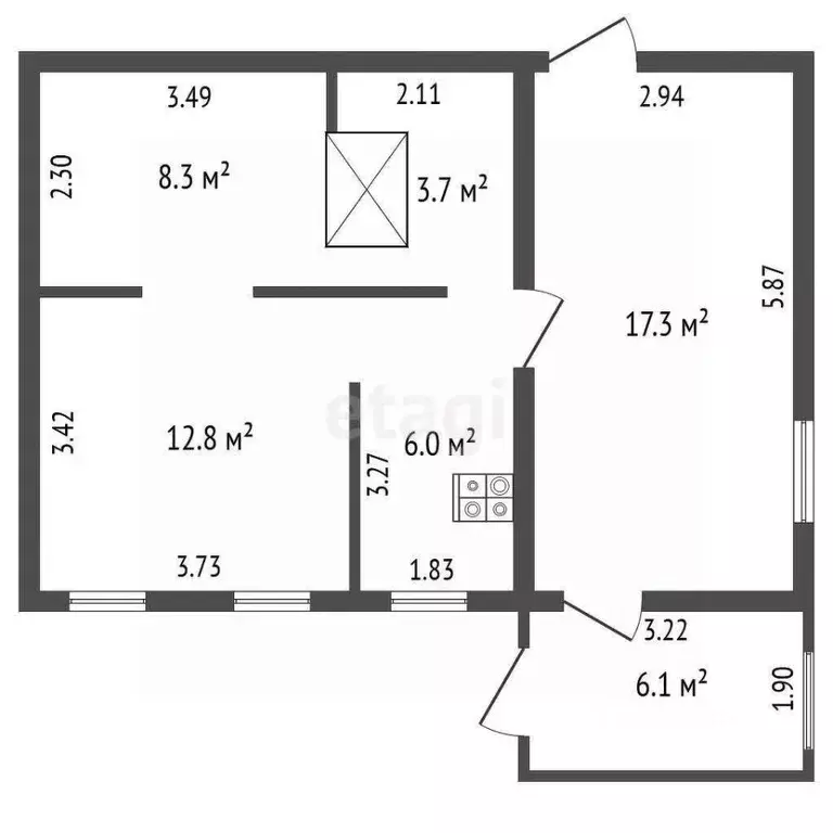 Дом в Калужская область, Бабынинский район, Муромцево с/пос, с. ... - Фото 2
