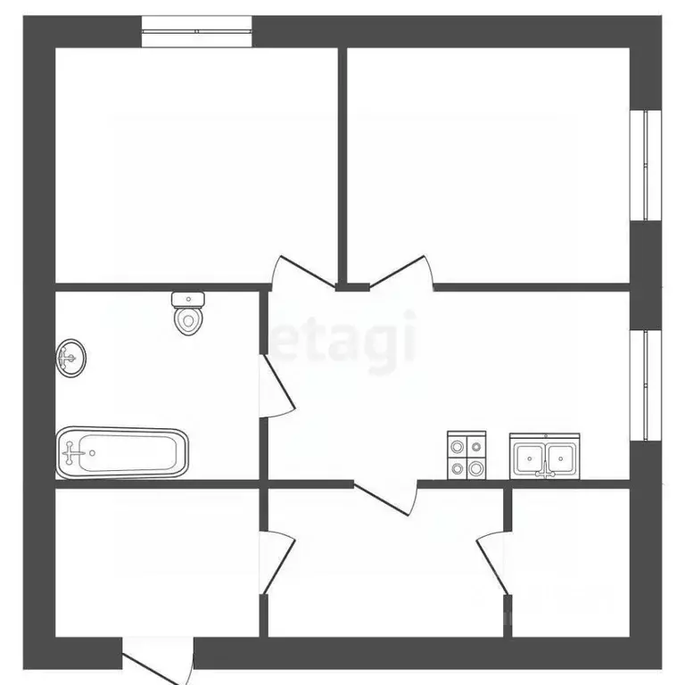 Дом в Саратовская область, Балашов Озерная ул., 53 (55 м) - Фото 2