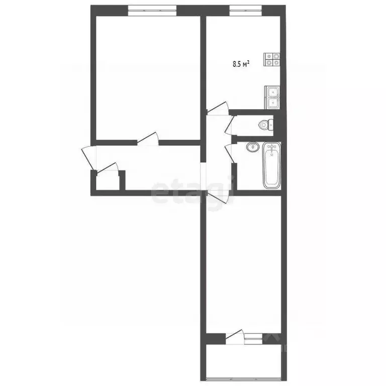 2-к кв. Москва Коломенская ул., 9 (51.7 м) - Фото 1