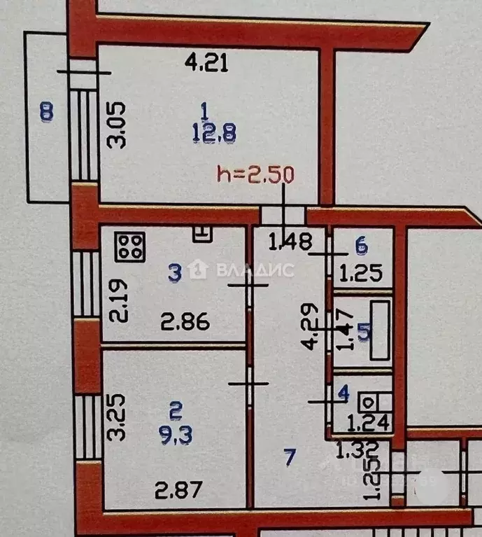 2-к кв. Пензенская область, Пенза ул. Ломоносова, 4 (43.2 м) - Фото 1