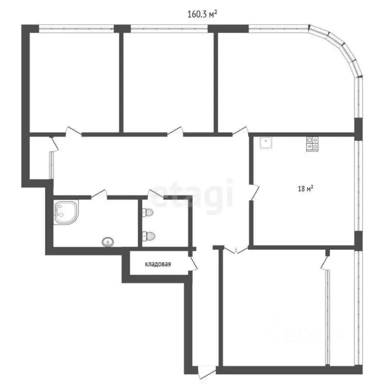 4-к кв. Ставропольский край, Ессентуки Новопятигорская ул. (160.3 м) - Фото 1