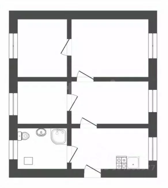 Дом в Воронежская область, Борисоглебск ул. Калинина, 1 (56 м) - Фото 1