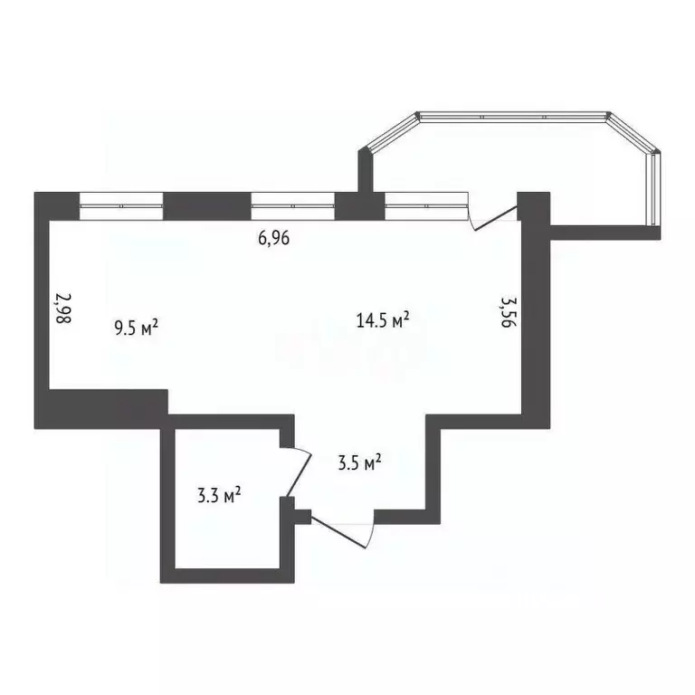 1-к кв. Амурская область, Благовещенск ул. Василенко, 3 (30.8 м) - Фото 0