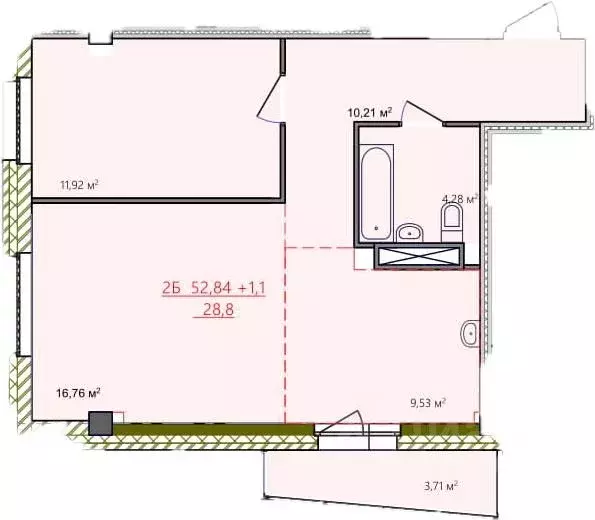 2-к кв. Хакасия, Абакан ул. Кирова, 214к1 (54.0 м) - Фото 1