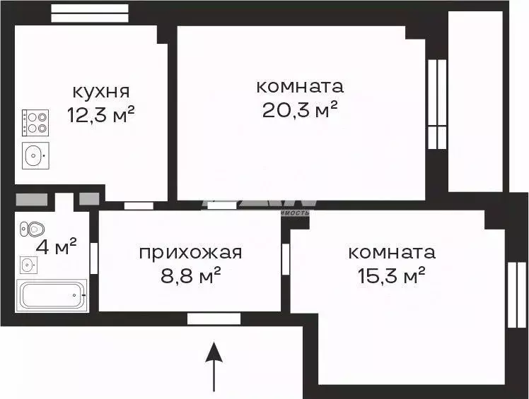 2-к кв. Челябинская область, Челябинск ул. 40-летия Победы, 3 (60.7 м) - Фото 2