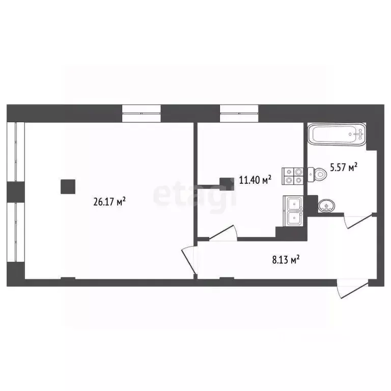 1-к кв. Ярославская область, Ярославль Московский просп., 78 (53.2 м) - Фото 2