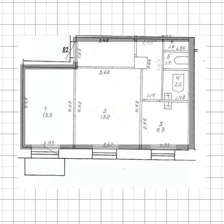 2-к кв. Кемеровская область, Юрга Ленинградская ул., 42 (52.9 м) - Фото 2