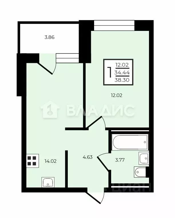 1-к кв. Ленинградская область, Мурино Всеволожский район, ул. Шоссе в ... - Фото 2