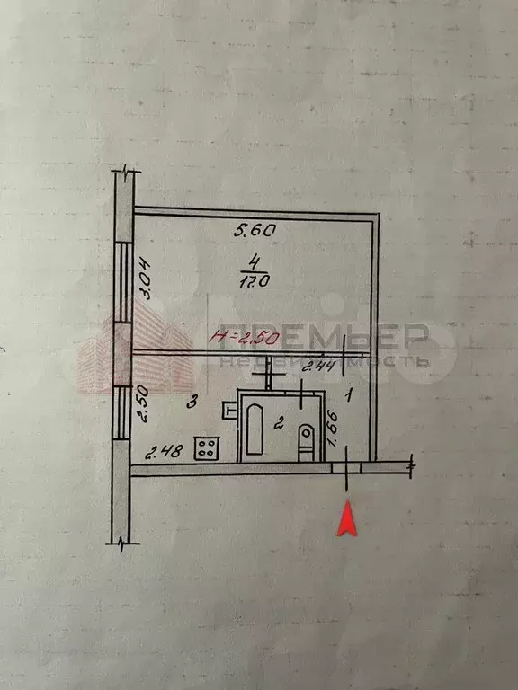 1-к. квартира, 31 м, 2/5 эт. - Фото 0