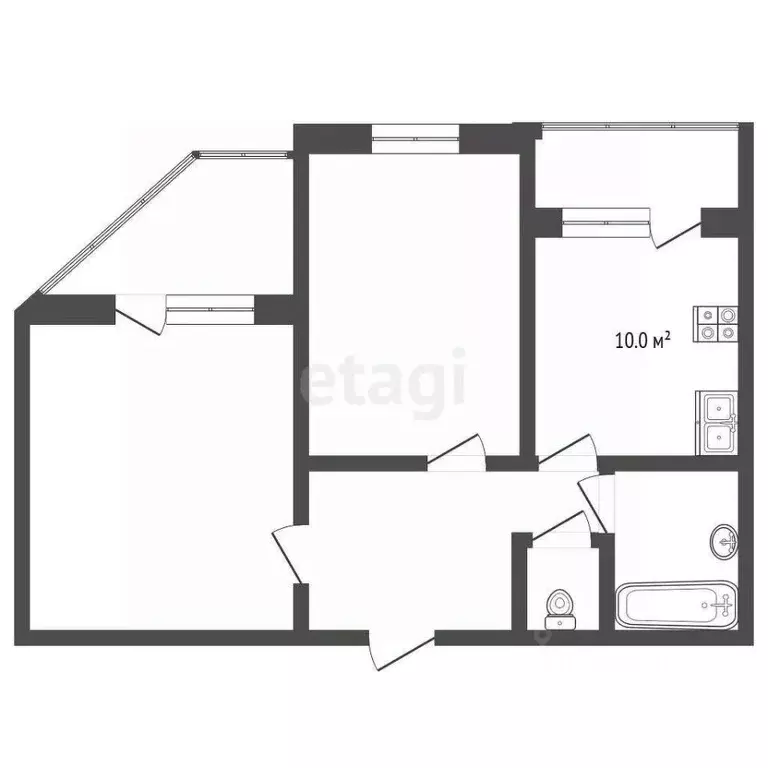 2-к кв. Орловская область, Орел Раздольная ул., 27А (59.5 м) - Фото 1