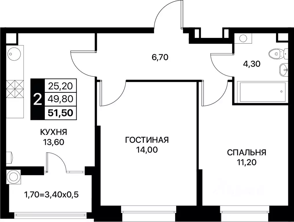 2-к кв. Ростовская область, Ростов-на-Дону ул. Берберовская, 15с2 ... - Фото 0