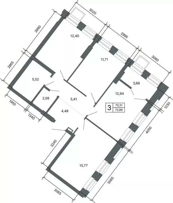 3-комнатная квартира: Екатеринбург, улица Мира, 47/6 (73.5 м) - Фото 1