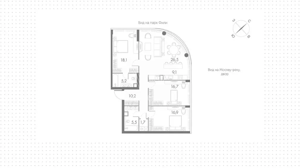 4-к кв. Москва Кутузовский проезд, 16С1 (110.0 м) - Фото 1